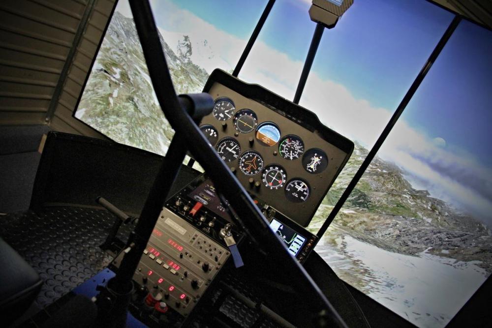 Let vrtulníkem na simulátoru